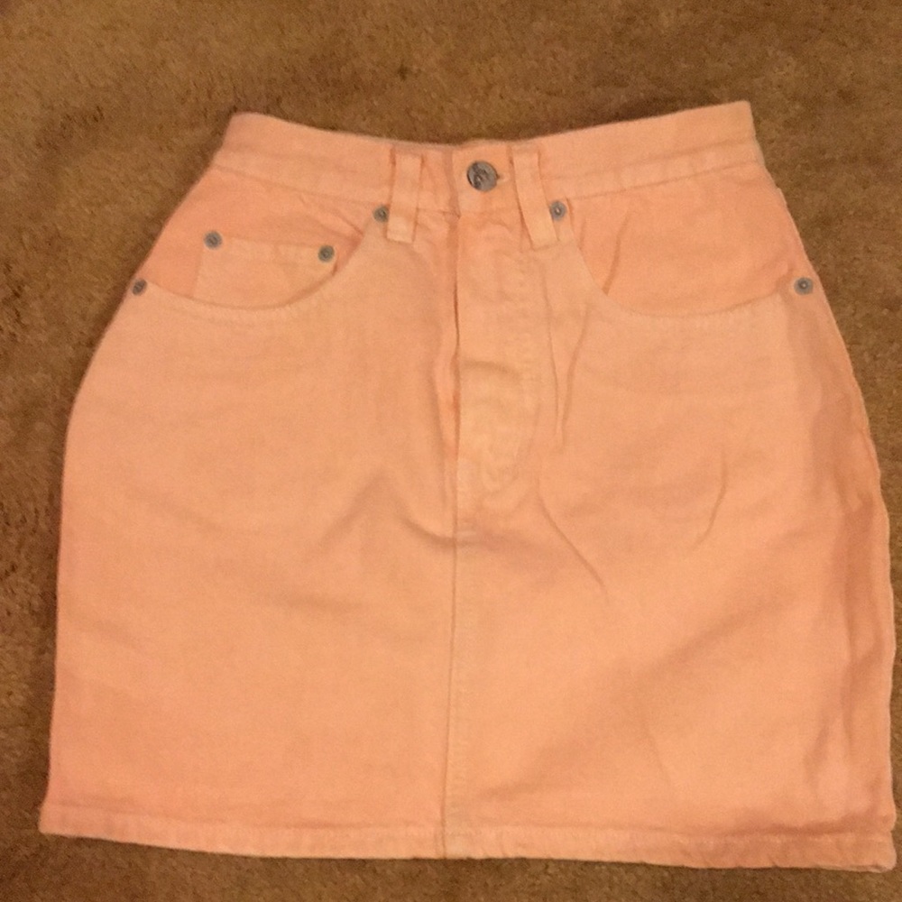 Vintage 90s Pepe jeans pink mini skirt size small runs small